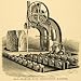 1874 Print Cottrell Belt Saw Diamond Band Stone Sawing Machine Antique Stonework - Original Halftone