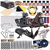 Complete Tattoo Kit 2 Machine Gun 10 Color Inks Power Supply