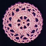 Bubblegum Pink Cartwheel Crocheted Hair Bun Cover- LARGE