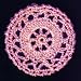 Bubblegum Pink Cartwheel Crocheted Hair Bun Cover- MEDIUM
