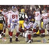 Steiner Sports NFL Ahmad Bradshawith Kevin Boss Dual Wide Angle TD Celebration Vs Packers Autographed 8-by-10-Inch Photograph