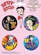 Betty Boop Biker 4 Piece Round Refrigerator Magnet Set