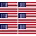 6 Pack - Patriotic American Flag- 1.5X.5 - Stickers