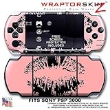 Big Kiss Black on Pink WraptorSkinz Skin and Screen Protector Kit fits Sony ....