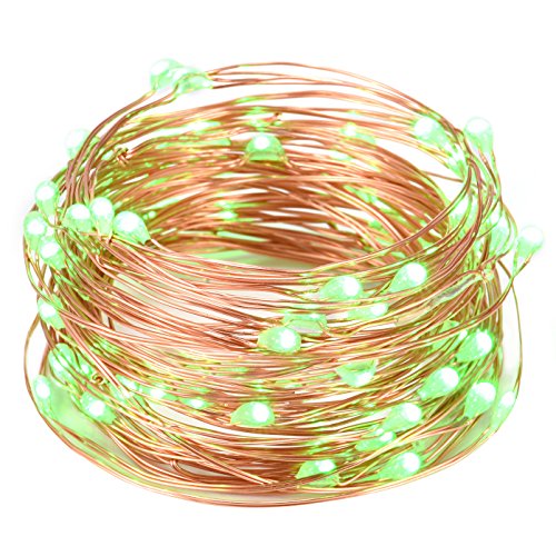 LED Fairy Lights, Oak Leaf 2 Set of USB 60 LED Starry String Lights Copper Wire for Home Bedroom Christmas Party Wedding Decoration,19.7ft Green