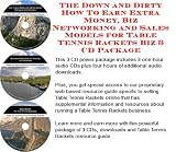 The Down and Dirty How To Earn Extra Money, Biz Networking and Sales Models for Table Tennis Rackets Biz 3 CD Package