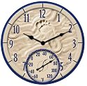Springfield Precision Instruments Model 91501 14" Poly Resin By The Sea Clock with Thermometer