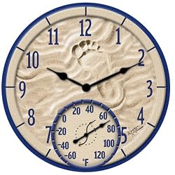 Springfield  91501 14-Inch By the Sea Clock with Thermometer