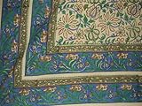 Block Print Indian Bedspread-Tapestry-Coverlet