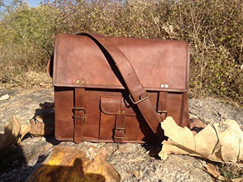 Vintage Handmade Vintage Leather Laptop Bag, Leather Messenger Bag, Leather Laptop Briefcase