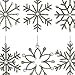 Elegant Hanging Decor for Home and Party Decoration | Handmade Snowflake Iron & Glass Pendant Hanging White Snowflakes Decorations | 6 Inches-Set of 6