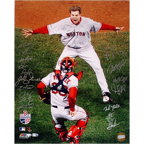 Boston Red Sox Autograph Red Sox 2007 Team Signed 16x20 Unframed (MLB Authenticated)