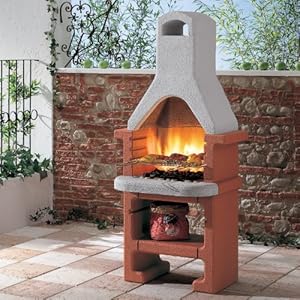 Corea Barbecue fixe au charbon de bois effet pierre: Jardin