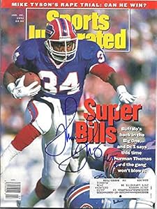 Thurman Thomas Autographed/signed Jan 20 1992 Buffalo Bills Sports Illustrated - Autographed NFL Magazines