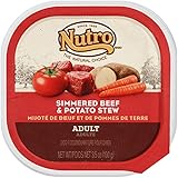 NUTRO Adult Simmered Beef and Potato Stew Dog Food Trays (Pack of 24)