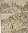 Archangel Gabriel Annunciation (detail) Relief, Stone, by DaVinci