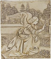 Archangel Gabriel Annunciation (detail) Relief, Stone, by DaVinci