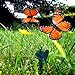 HQRP Twin Orange Monarch Solar Powered Flying Fluttering Butterflies for Garden Plants Flowers Plus HQRP Sun Meter