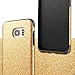 MEKO Glitter Bling Rubber Shock Absorbing and Scratch Resistant Bumper Case for Samsung Galaxy S7 Edge, Gold