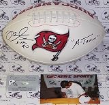 Mike Alstott Autographed/Hand Signed Tampa Bay Buccaneers Fotoball Football with A-Train Inscription
