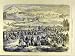 1863 Garrison Puebla French Camp Military Print