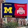 NCAA Michigan - Ohio St. 3-by-5 Foot Flag with Grommets - Rivalry House Divided