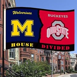 NCAA Michigan - Ohio St. 3-by-5 Foot Flag with Grommets - Rivalry House Divided