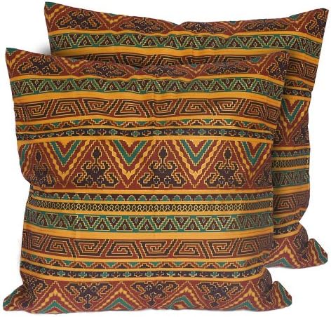 CushionArt Seesan 18x18in Decorative Throw Pillow Case Cushion Covers - Brown - Set of 2