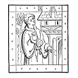 Photographic Print of Alan Middleton, collector of rents, 15th century, (1910) from Heritage-Images'
