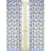Khaki and Blue Camo Window Treatment Panels - Set of 2