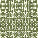 Art Nouveau Floral Pattern #2 Olive & White Vinyl Decal Sheets 12
