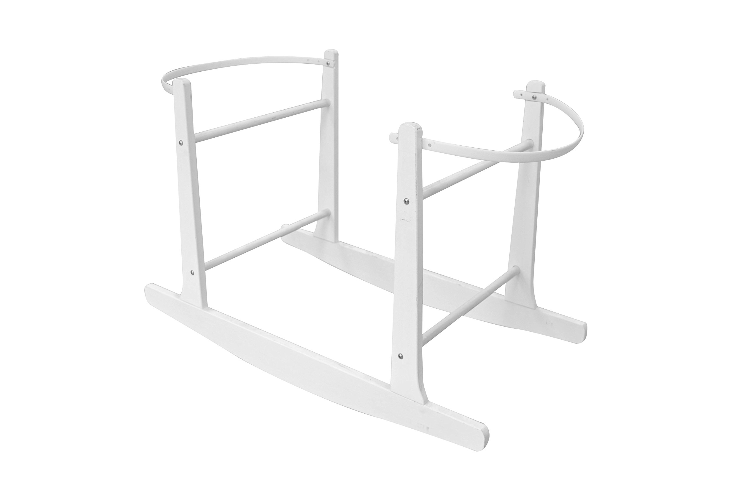 Cuddles Collection Rocking Moses Basket Stand (White) [ 1day dispach