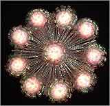 8 Lighted Iridescent Foil Flower Christmas Tree Topper