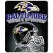 Northwest Baltimore Ravens Gridiron Fleece Throw