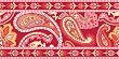WallPOPS Red & Pink Paisley Please Wall Stripe / Border