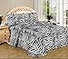 Black White Zebra Print Queen Size Sheet Set 4 Pc Safari Animal Print Bedding