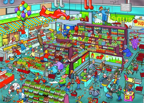 Goliath Toys 71307006 - Thats\' Life Wimmel Puzzle \"Supermarkt\" Preisvergleich