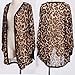 Imixcity Women Tops Leopard Batwing Chiffon Sheer Blouse