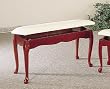 Queen Anne Style Cherry Wood Finsih Piano Bench Chair Stool w/Storage