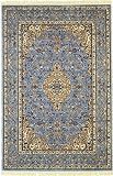 5x8 Blue Persian Kashan Rug
