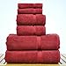Luxury Hotel & Spa Towel Turkish Cotton Bath Towel Bundle (Cranberry, 6-Piece Towel Set)