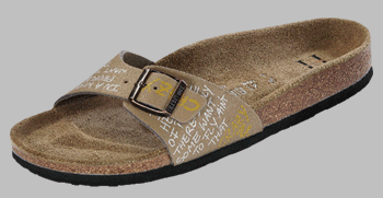 Heidi Klum by Birkenstock Slipper ''Crazy Brick'' aus Veloursleder in light brown mit schmalem Fussbett