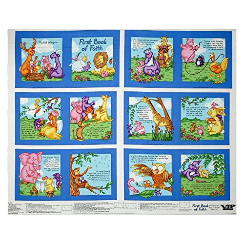 First Book of Faith Soft Book Panel White/Multi Fabric By The Yard