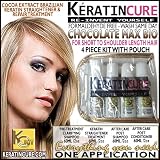 Keratin Brazilian Hair Treatment 1 Application Kit Keratin Cure CHOCOLATE MAX BIO Brazilian Formaldehyde Free 2OZ 60ML