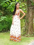 G800 New Stunning Beachwear Summer Maxi Dress Long Orange Size 8, 10, 12, 14