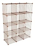 KCF 04121 Mini Grid Clothes Organizer, 3-Foot by 4-Foot, Red