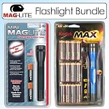 Maglite Minimag AA Flashlight Bundle With 24 AA Batteries