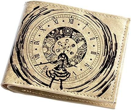 Hflove Date a Live Pu Leather Anime Waterproof Short Wallet (khaki 1)