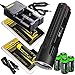 NITECORE EC4S 2150 Lumen CREE LED tactical flashlight 2 X Nitecore NL183 18650 Li-ion rechargeable batteries, Nitecore i2 Charger, in-Car Cable & four EdisonBright CR123A Lithium Batteries