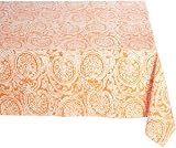 Tululah Designs 60-Inch by 60-Inch Gypsy Print Tablecloth, Orange